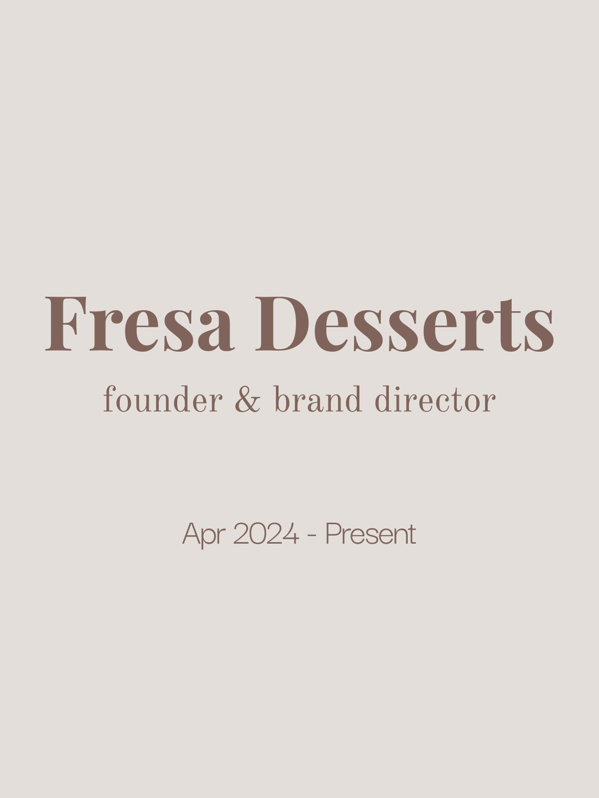 Fresa Desserts