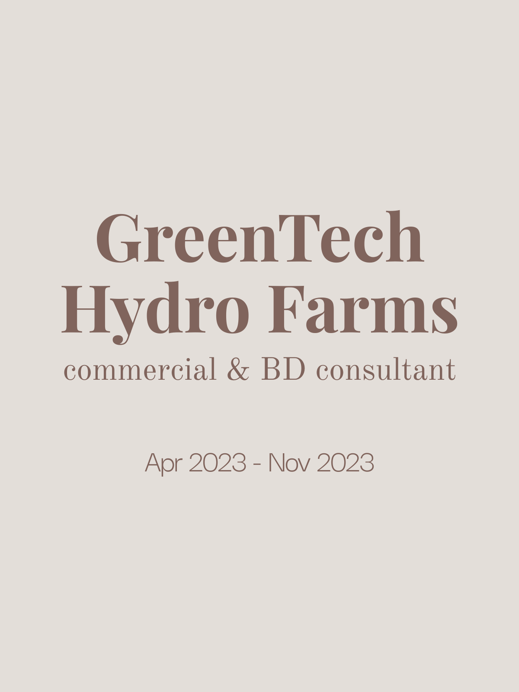 GreenTech Hydro Farms