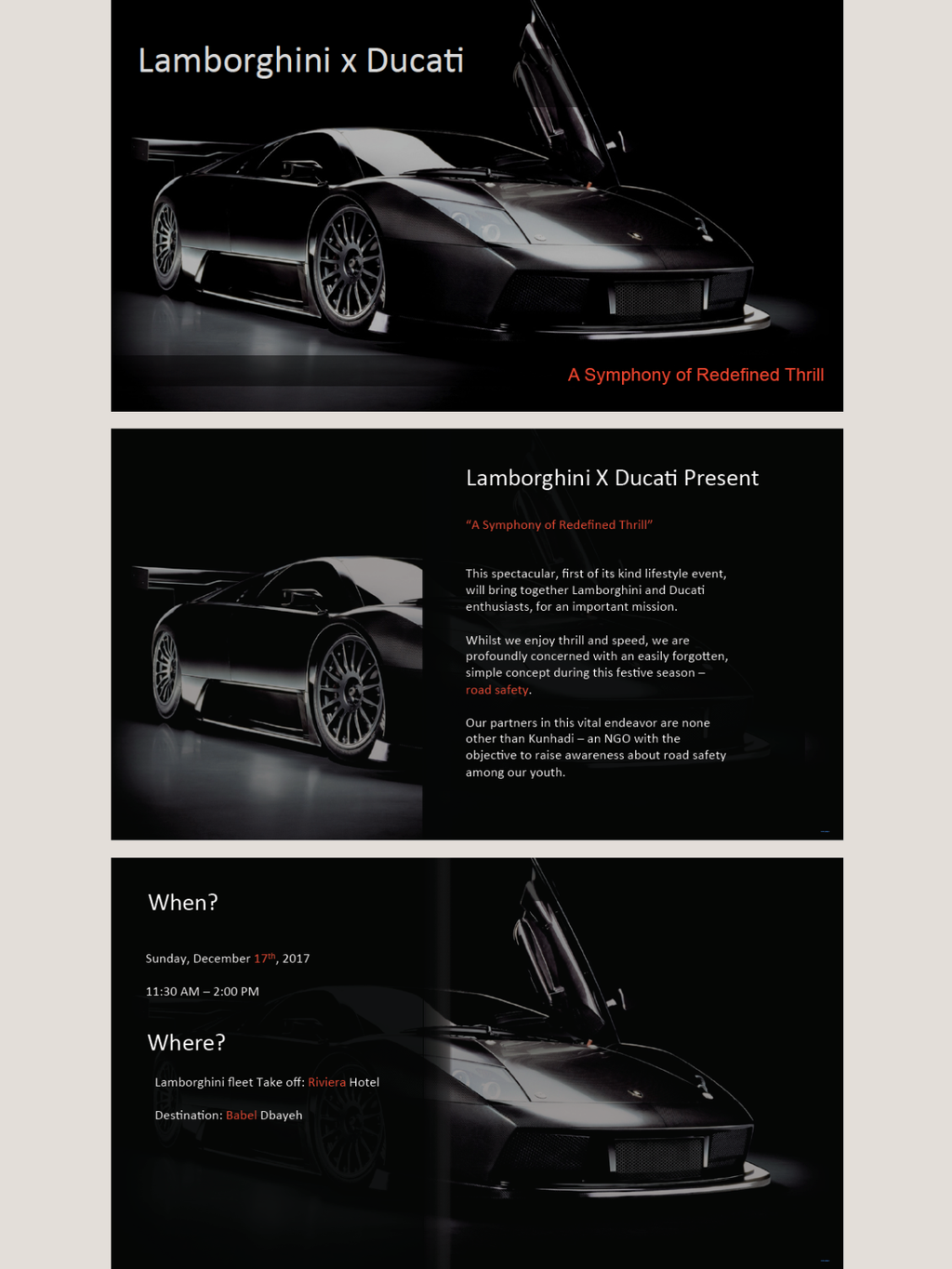 Lamborghini x Ducati Riders Event