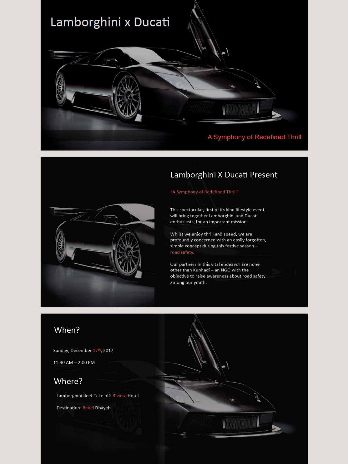 Lamborghini x Ducati Riders Event